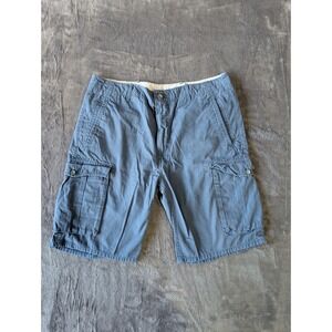 Levi Strauss & Co Mens Blue Ripstop Cargo Shorts W36 Utility Hiking 12463-0302